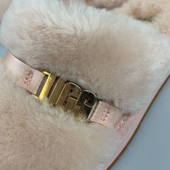 NIB UGG Woman Dalla UGG Metal Graphic Slippers Size US5 - Picture 4 of 11